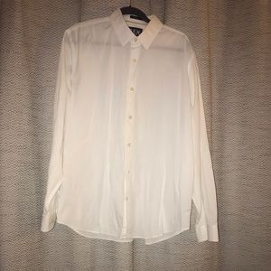 Express Men’s Basic White Button-down Shirt